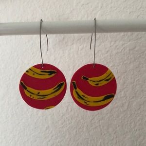 andy warhol banana inspired earrings